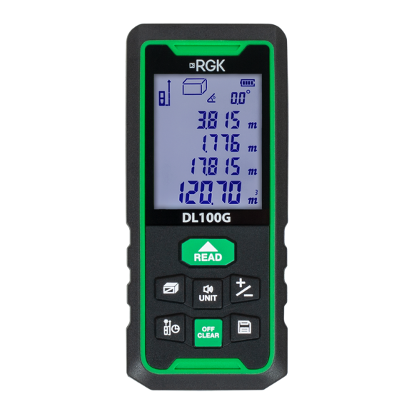 Лазерный дальномер RGK DL100G - зеленый луч