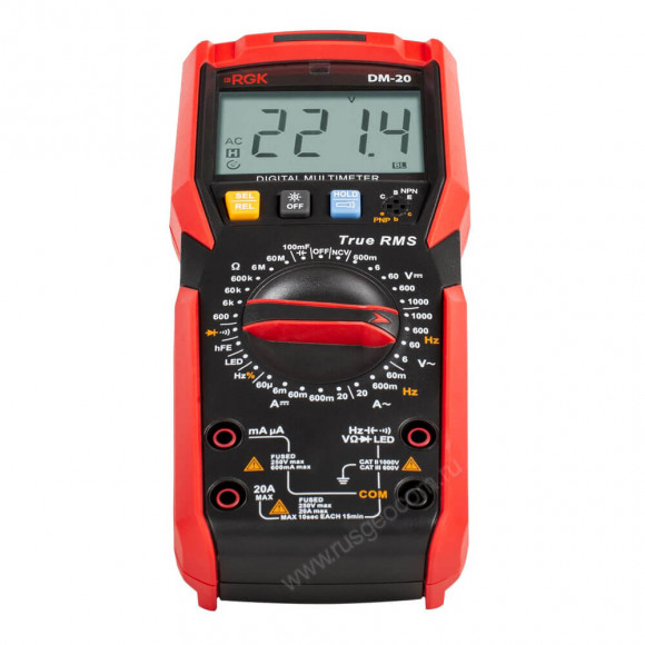 Цифровой мультиметр RGK DM-20 с поверкой