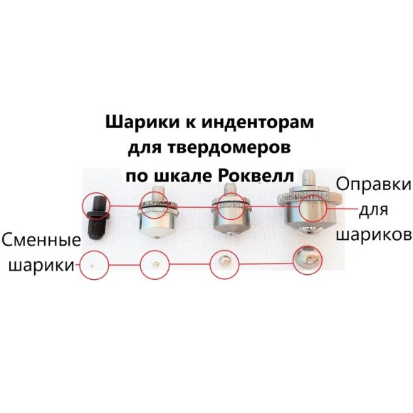 Наконечник шариковый (оправка) к твердомерам Роквелл и Супер-Роквелл Наконечник шариковый (оправка) к твердомерам Роквелл и Супер-Роквелл