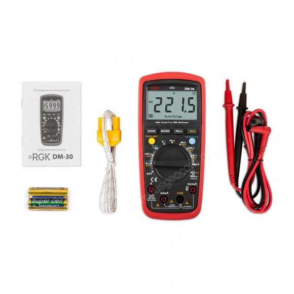 Цифровой мультиметр RGK DM-30 с поверкой