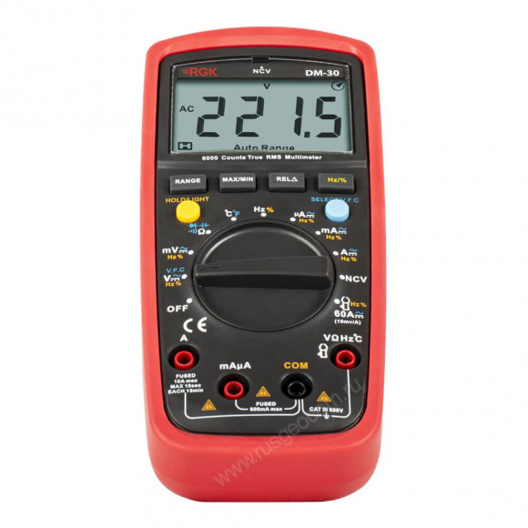 Цифровой мультиметр RGK DM-30 с поверкой