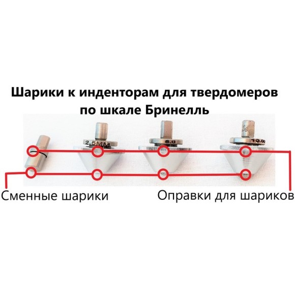 Наконечник шариковый к твердомеру Бринелль Наконечник шариковый к твердомеру Бринелль