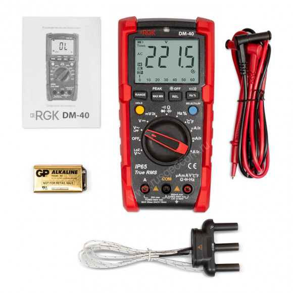 Цифровой мультиметр RGK DM-40 с поверкой