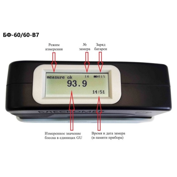 Блескомер фотоэлектрический БФ одноугловой 60°/60° Блескомер фотоэлектрический БФ одноугловой 60°/60°