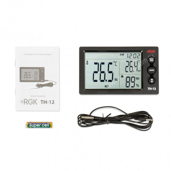 Термогигрометр RGK TH-12 с поверкой