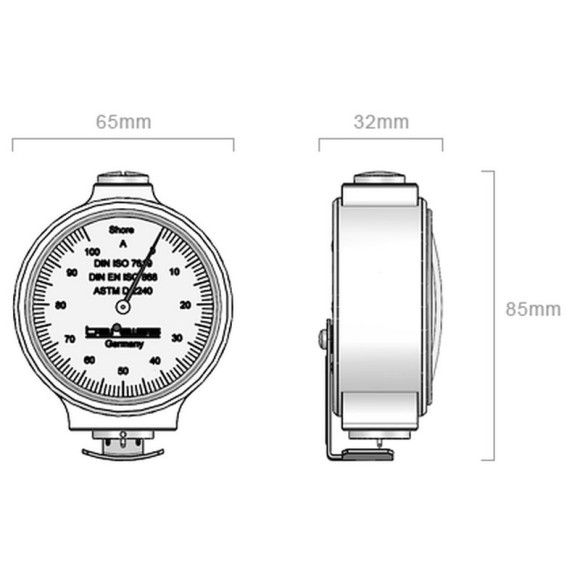 Bareiss HP-AS твердомер (дюрометр) Шора тип А с аналоговым индикатором